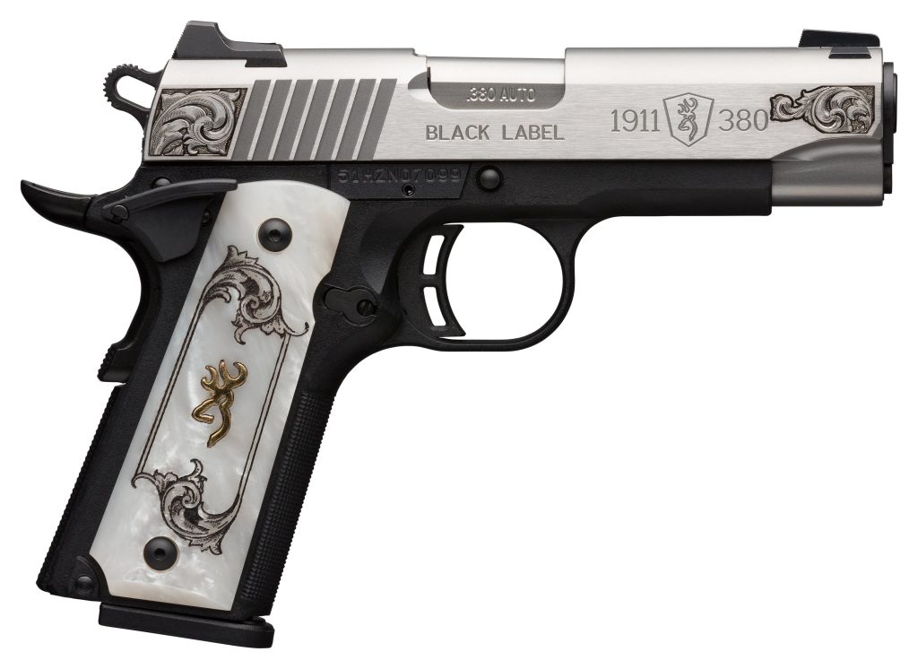 1911-380 BL 380ACP 3.6" ENGR - BLACK LABEL MEDALLION ENGRAVED