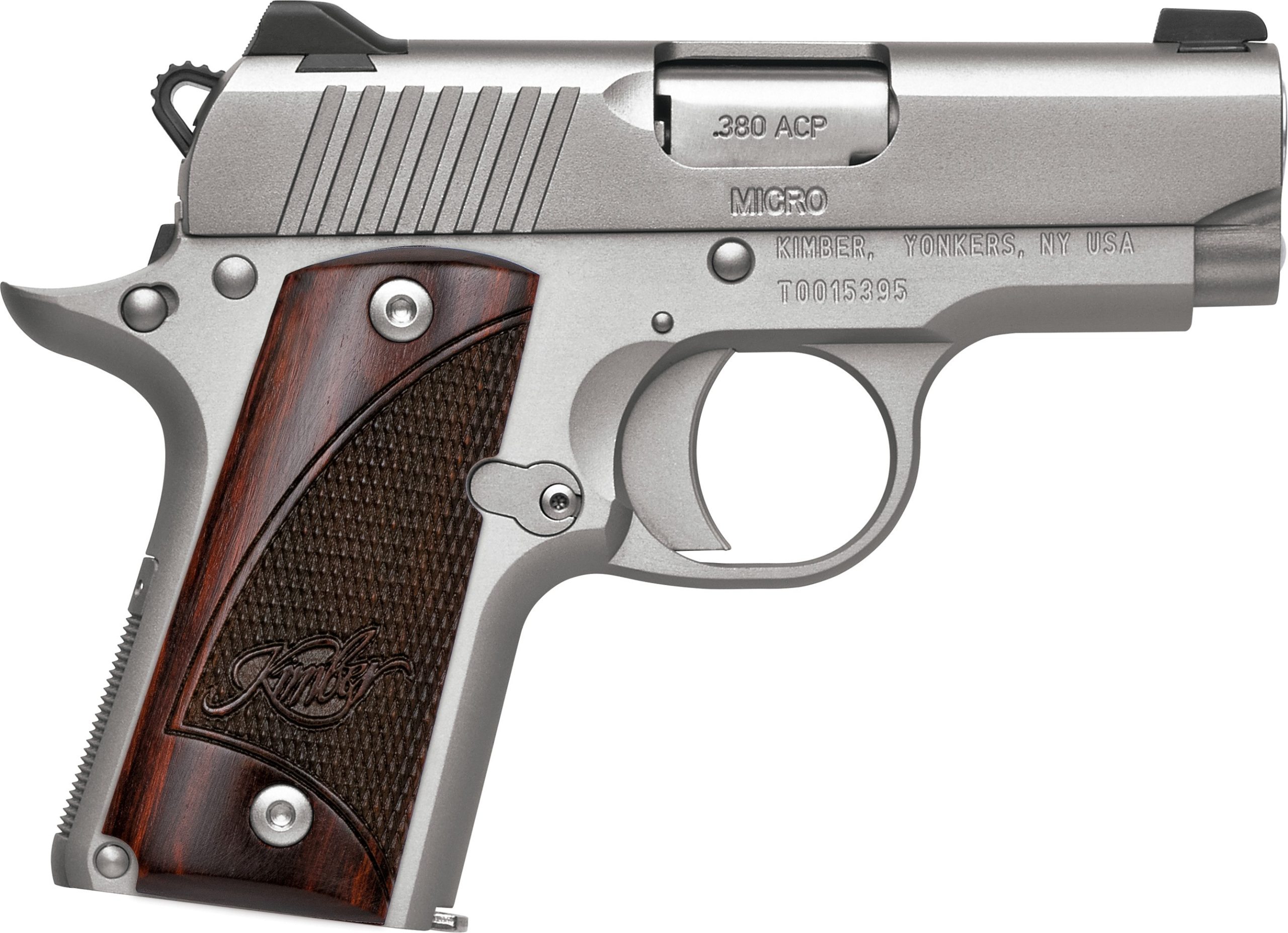 MICRO SS RW 380ACP 2.75" NS - MICRO STAINLESS ROSEWOOD