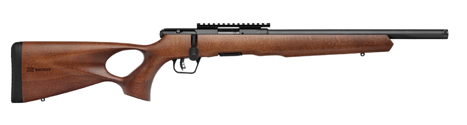 B22 22LR BLK/WOOD 18" THD - 70217 | THREADED BARREL