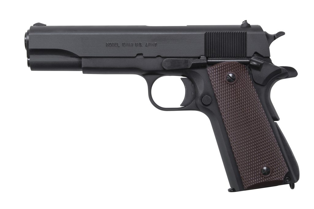 COMMANDER 1911A1 45ACP MT BLK - 4.25" BBL|BROWN PLASTIC GRIPS