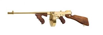 THOMPSON 1927A1 DLX 45ACP GOLD - TITANIUM GOLD PLATED|50RD DRUM