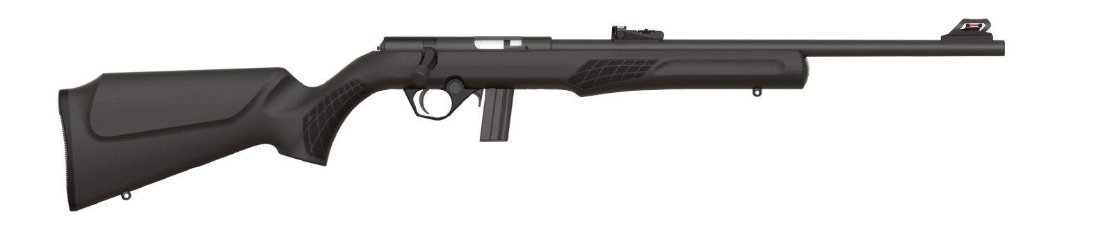 RB22 22LR BLK/SYN 18" 10+1 - BOLT ACTION|FIBER OPTIC SIGHTS