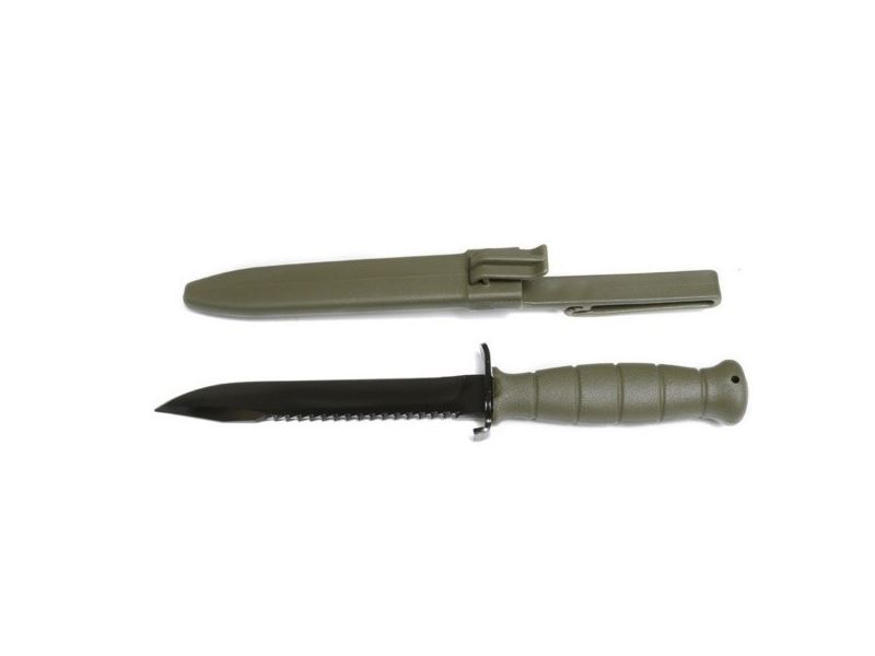 FIELD KNIFE W/SAW BFG PKG - PACKAGED | BATTLEFIELD GREEN