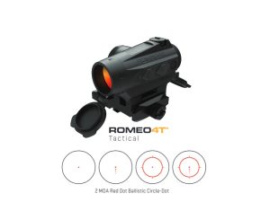 ROMEO4T 1X20 CRCLEDOT SOLR BLK - SIDE BATTERY|HEX MOUNT&SPACER