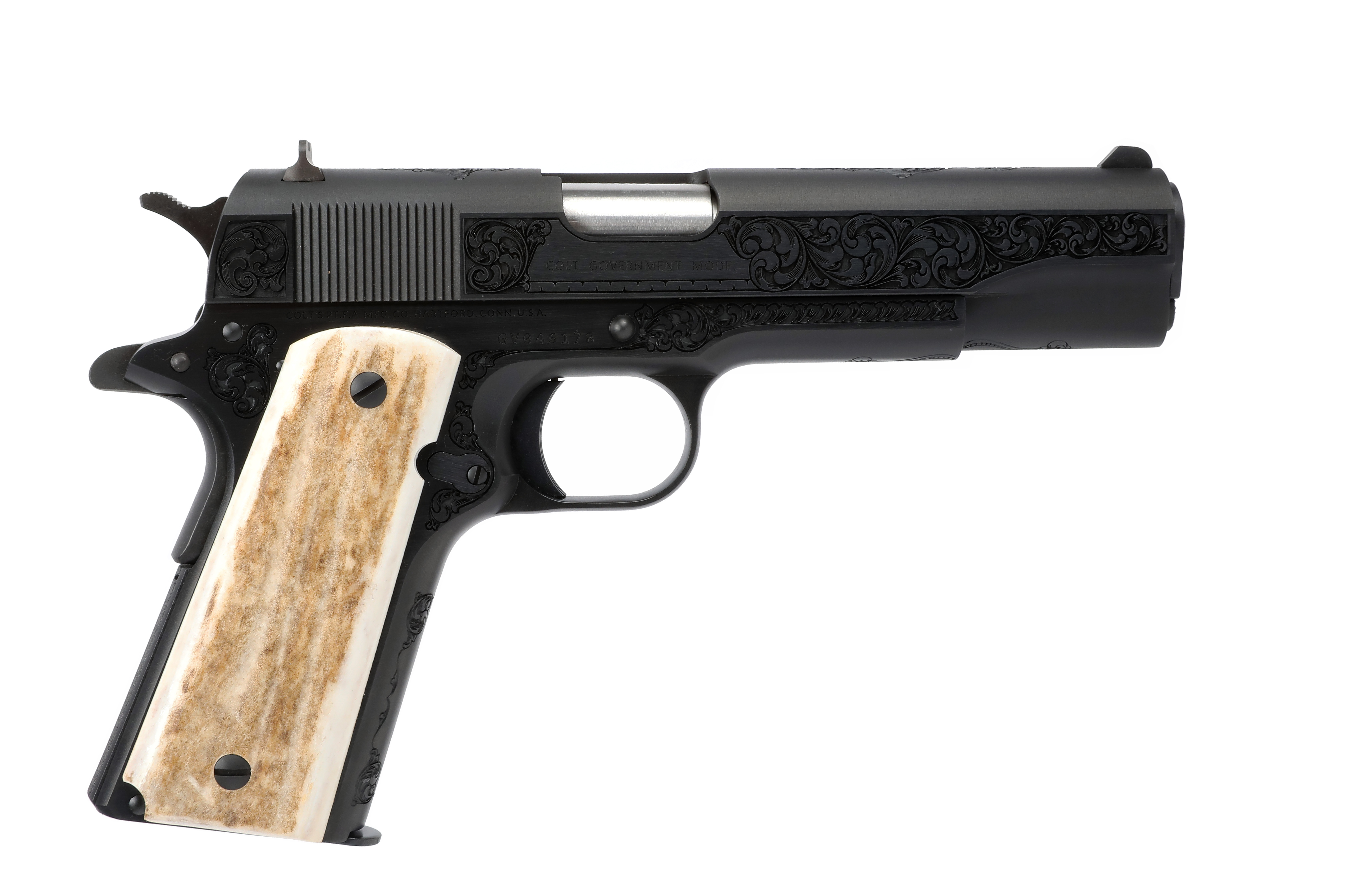 GOV'T CLASSIC 45ACP ENG/STAG - TYLER GUNWORKS PREMIER GRADE