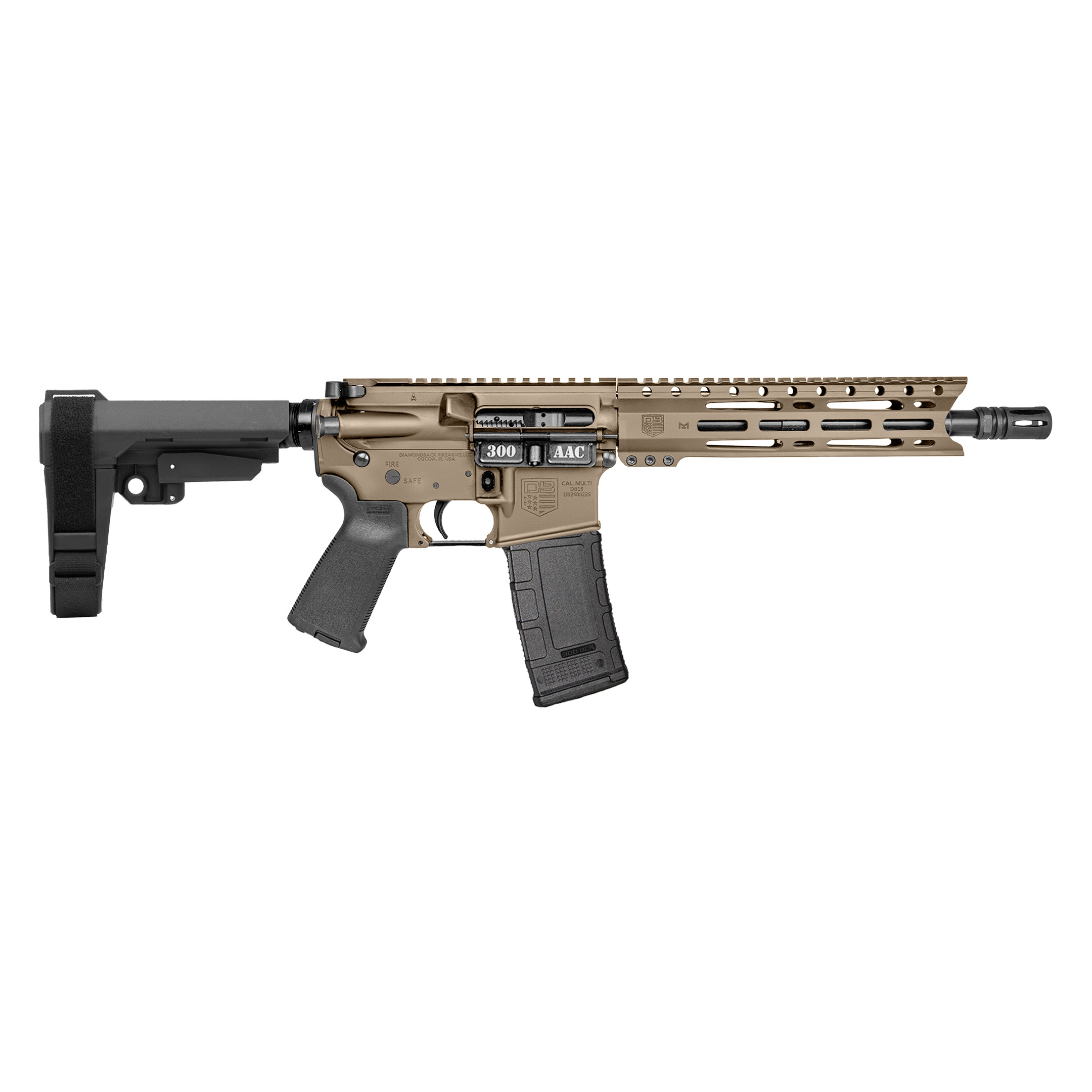 DB-15 PIST 300BLK FDE 10" SBA3 - SBA3 BRACE