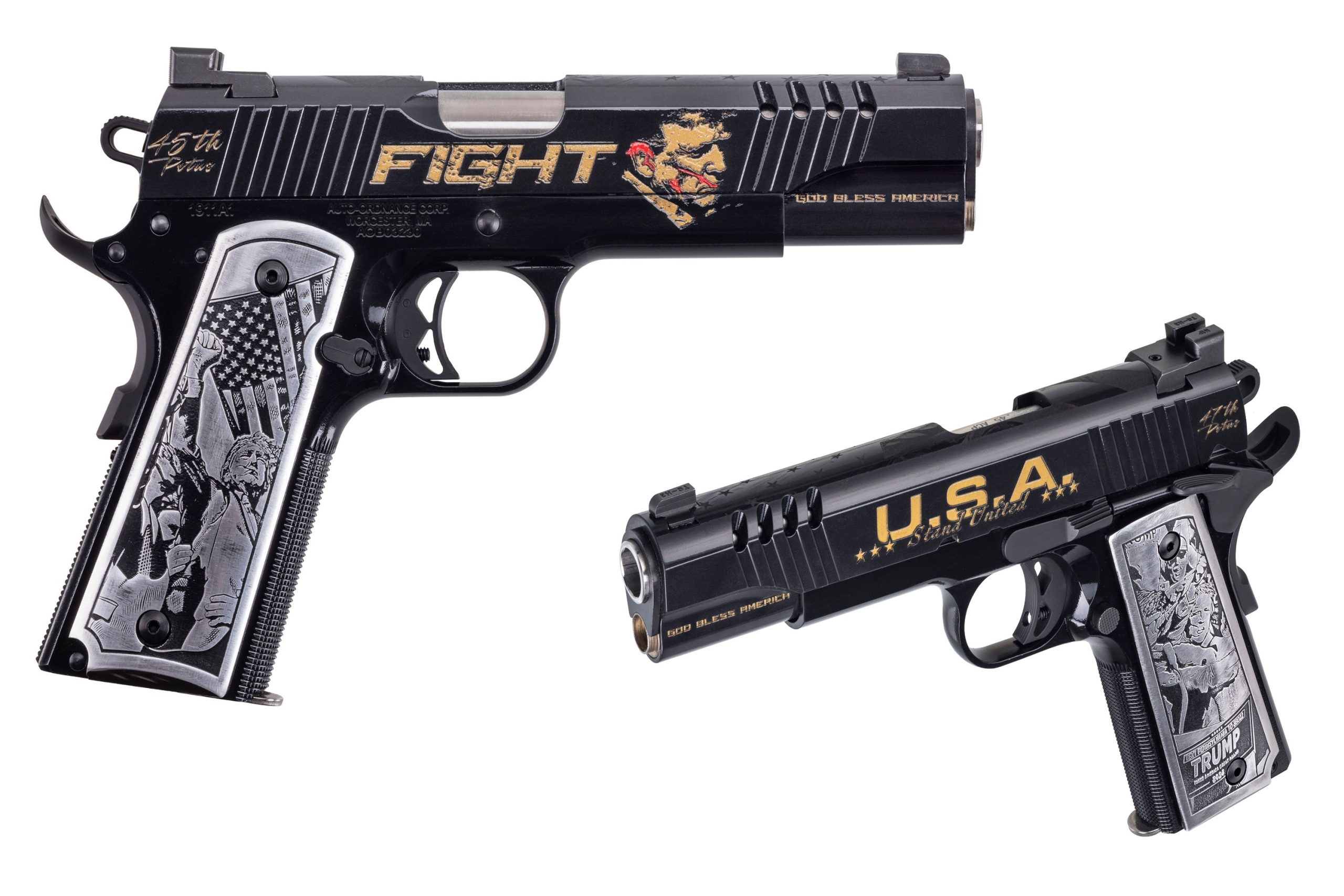 TRUMP FIGHT 1911 45ACP BLEM # - 7+1 | CUSTOM TRUMP ENGRAVING