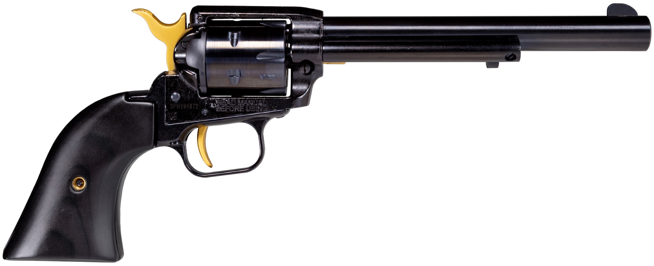 22LR BLK/GLD 6.5" FS # - GOLD ACCENTS