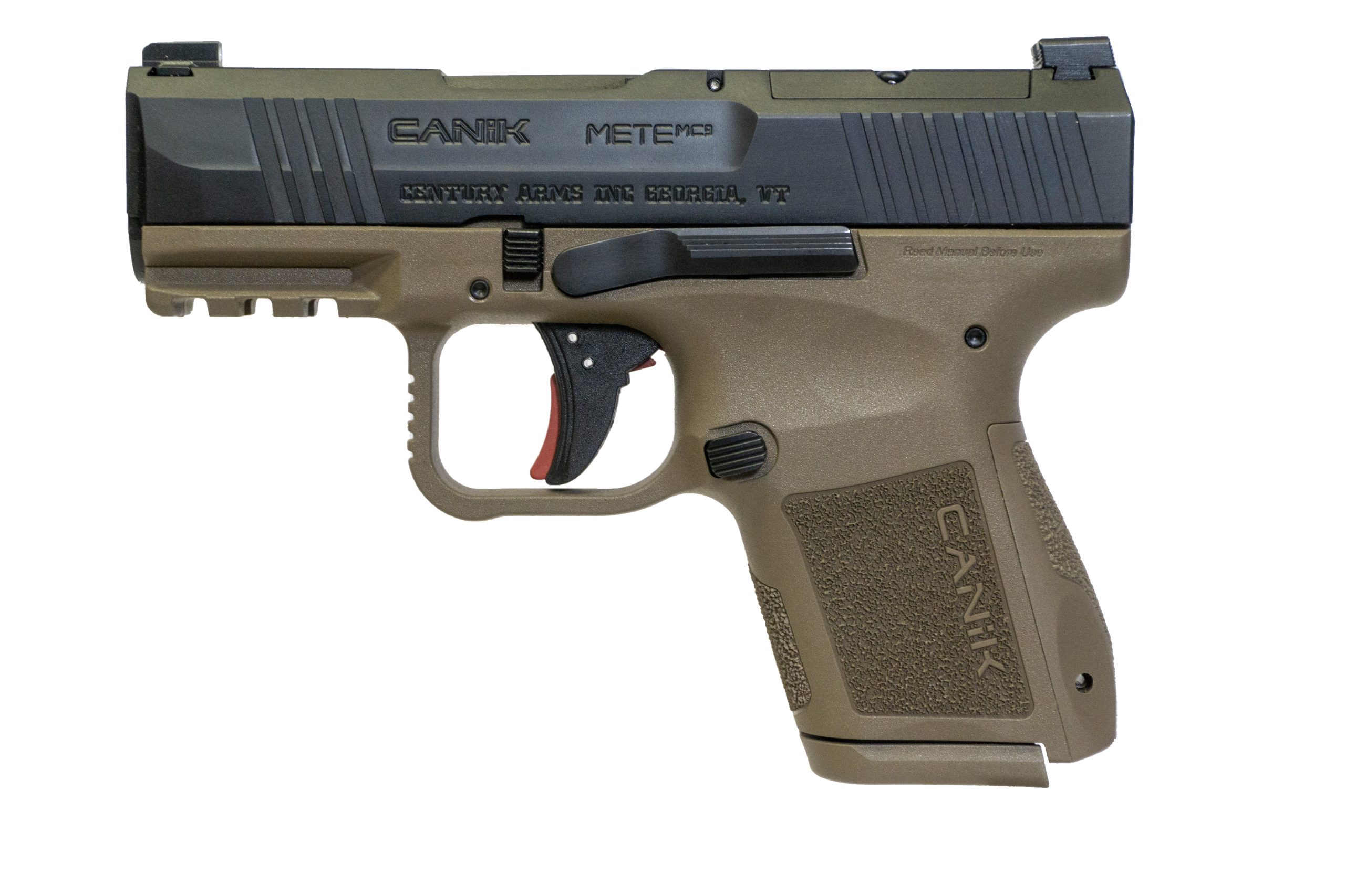 METE MC9 9MM BLK/FDE 10+1 CA - OPTICS READY SLIDE CUT