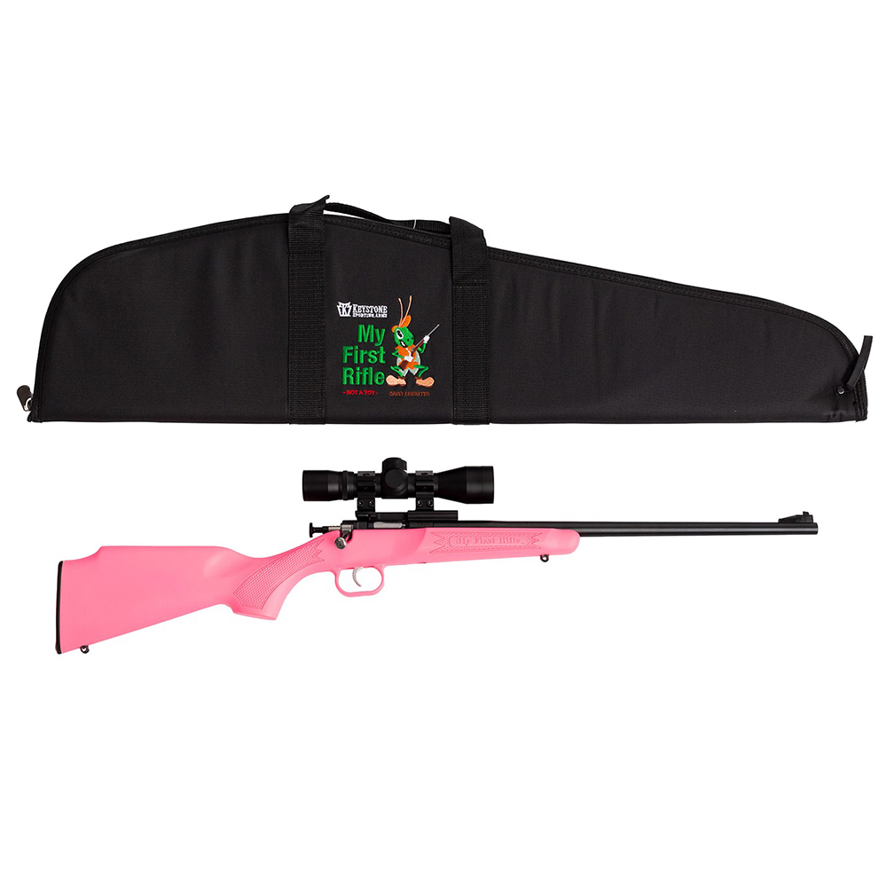 CRICKETT 22LR BL/PNK SCP/CASE - PINK SYNTHETIC STOCK