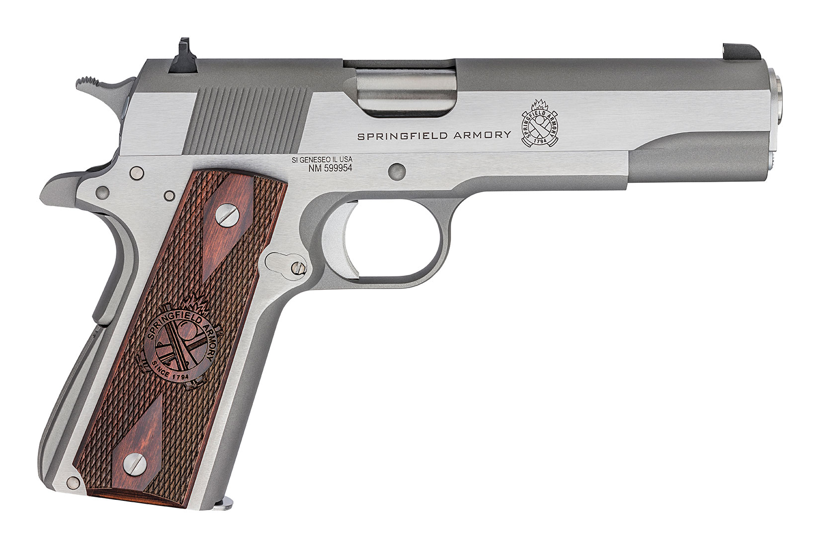 1911 45 MIL-SPEC STAINLESS - 5" BBL / FULL SIZE GRIP 7+1