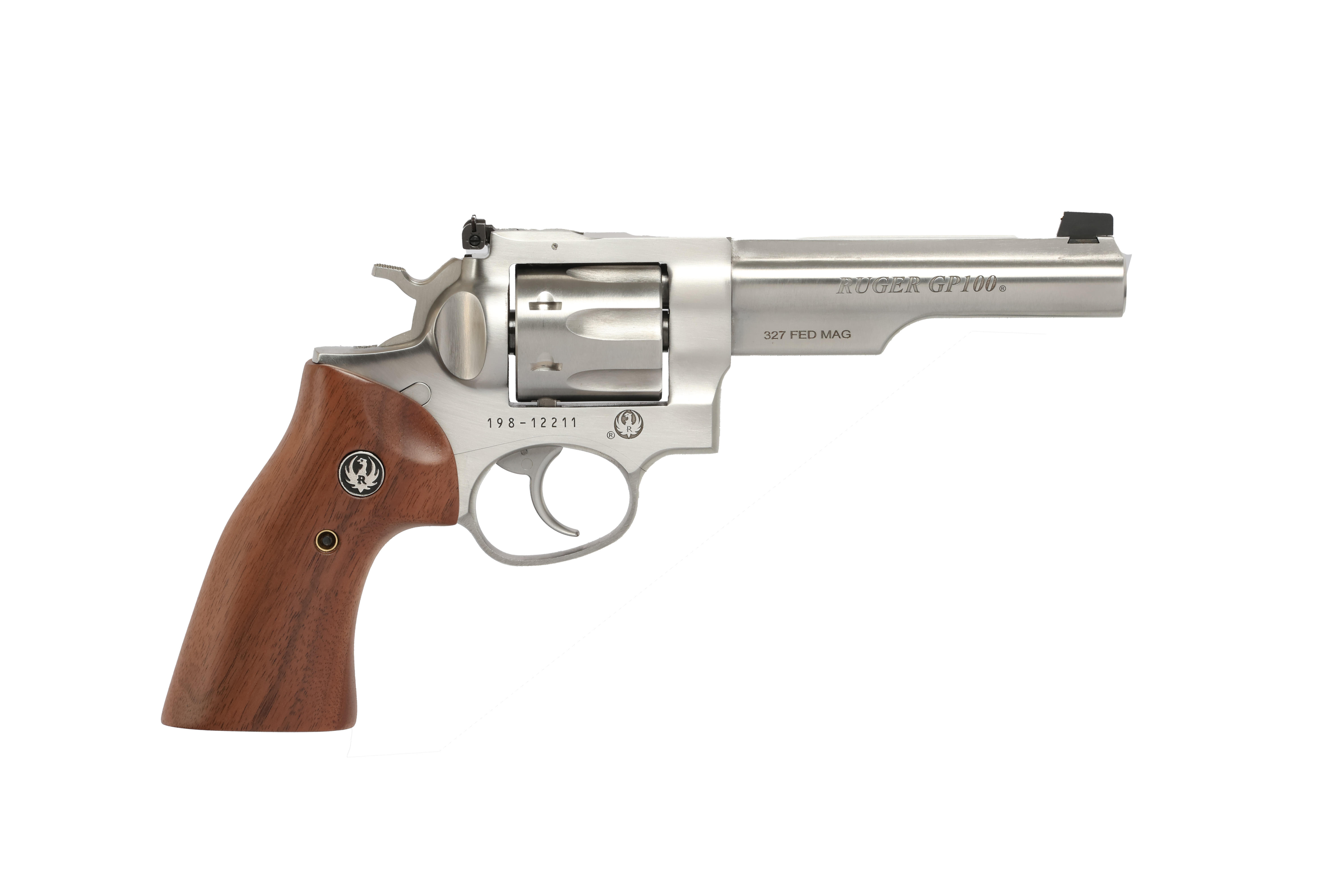 GP100 357MAG SS 5" HALF LUG - 1792 ADJ SGTS/WALNUT GRIPS