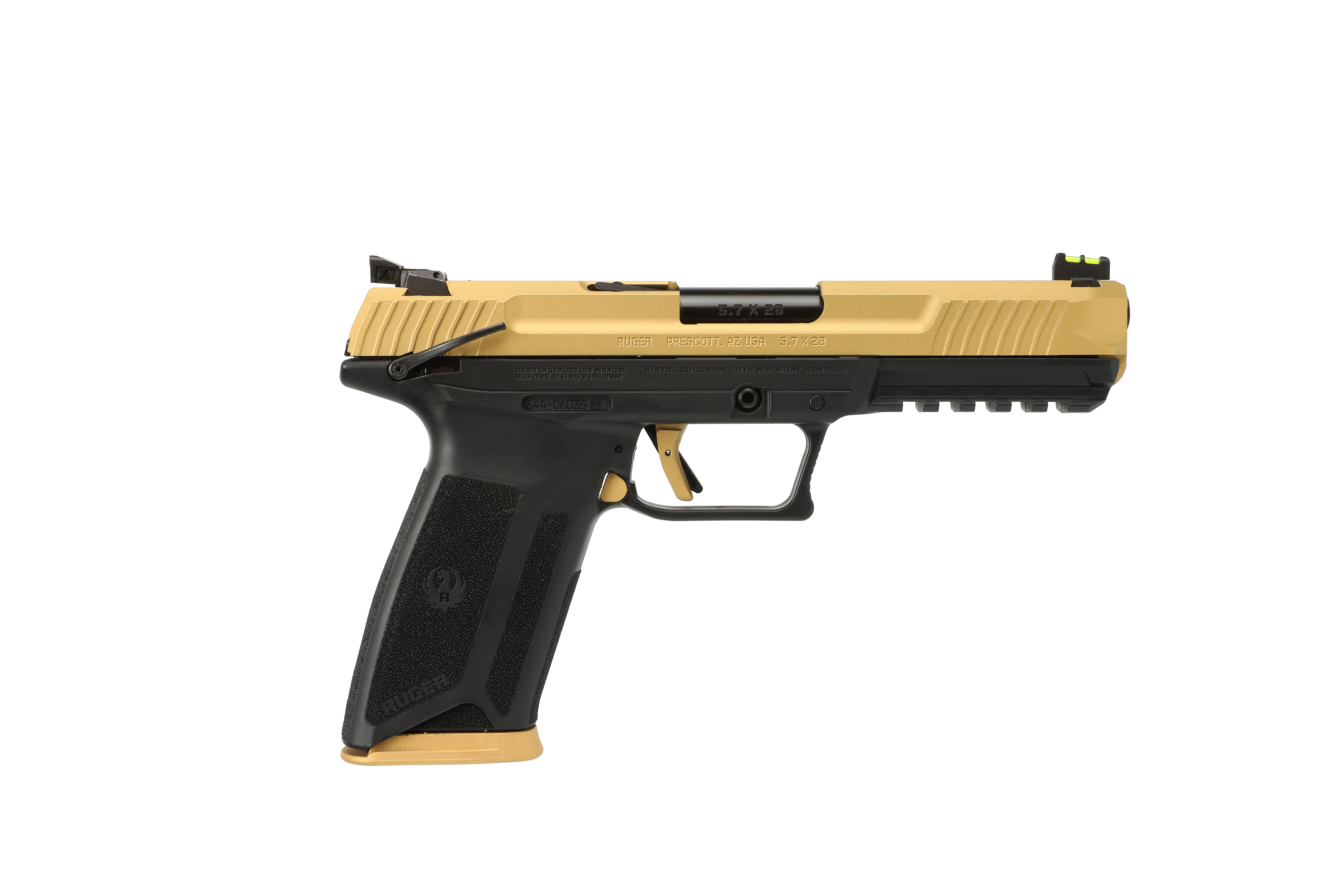 RUGER-57 5.7X28 GOLD 20+1 - 16416 |GOLD CERAKOTE SLIDE