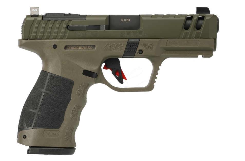 SAR9 CMPT GEN3 9MM ODG 4" 15+1 - OD GREEN CERAKOTE