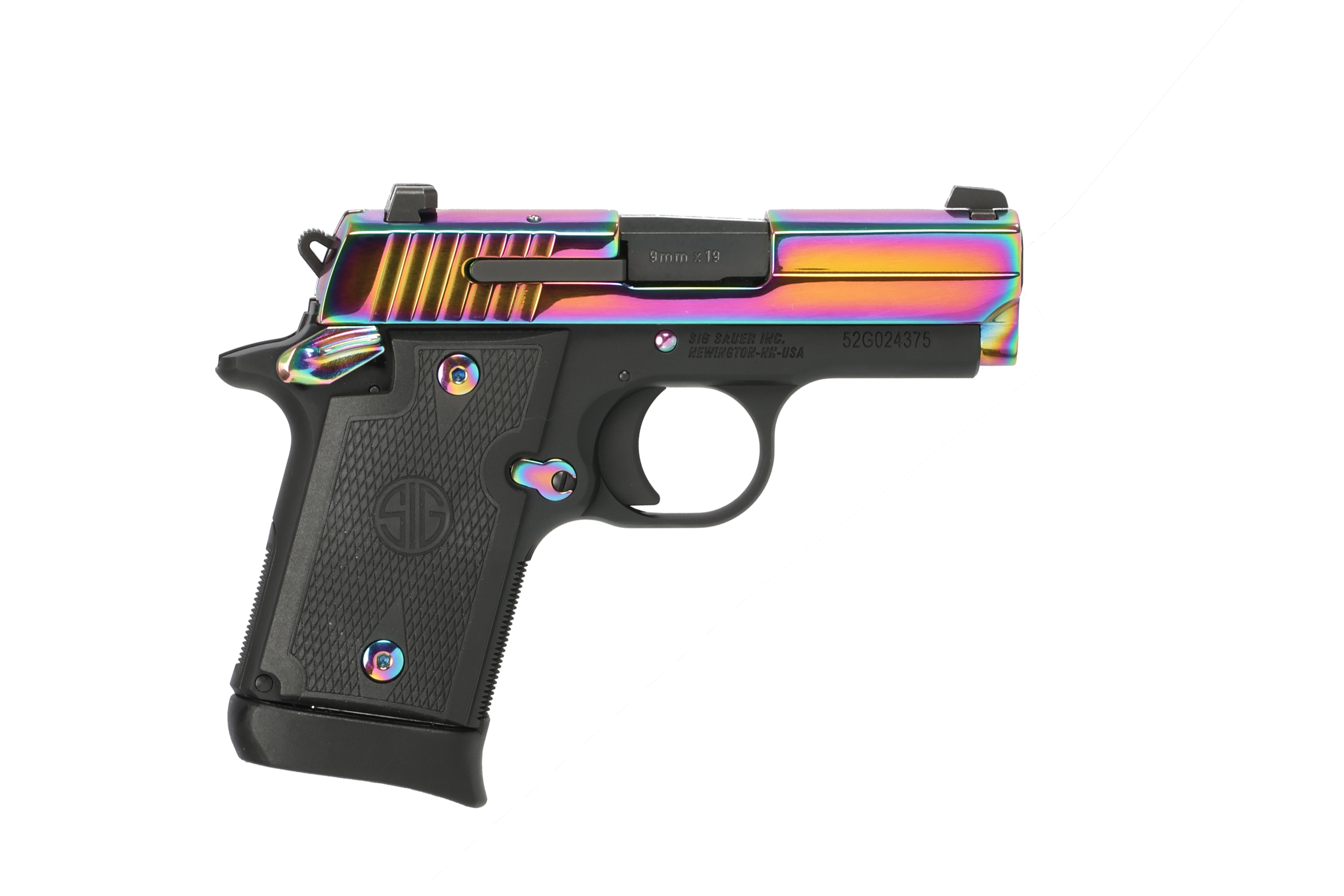 P938 9MM RAINBOW G10 AMBI 7+1 - 938-9-RBT2-AMBI