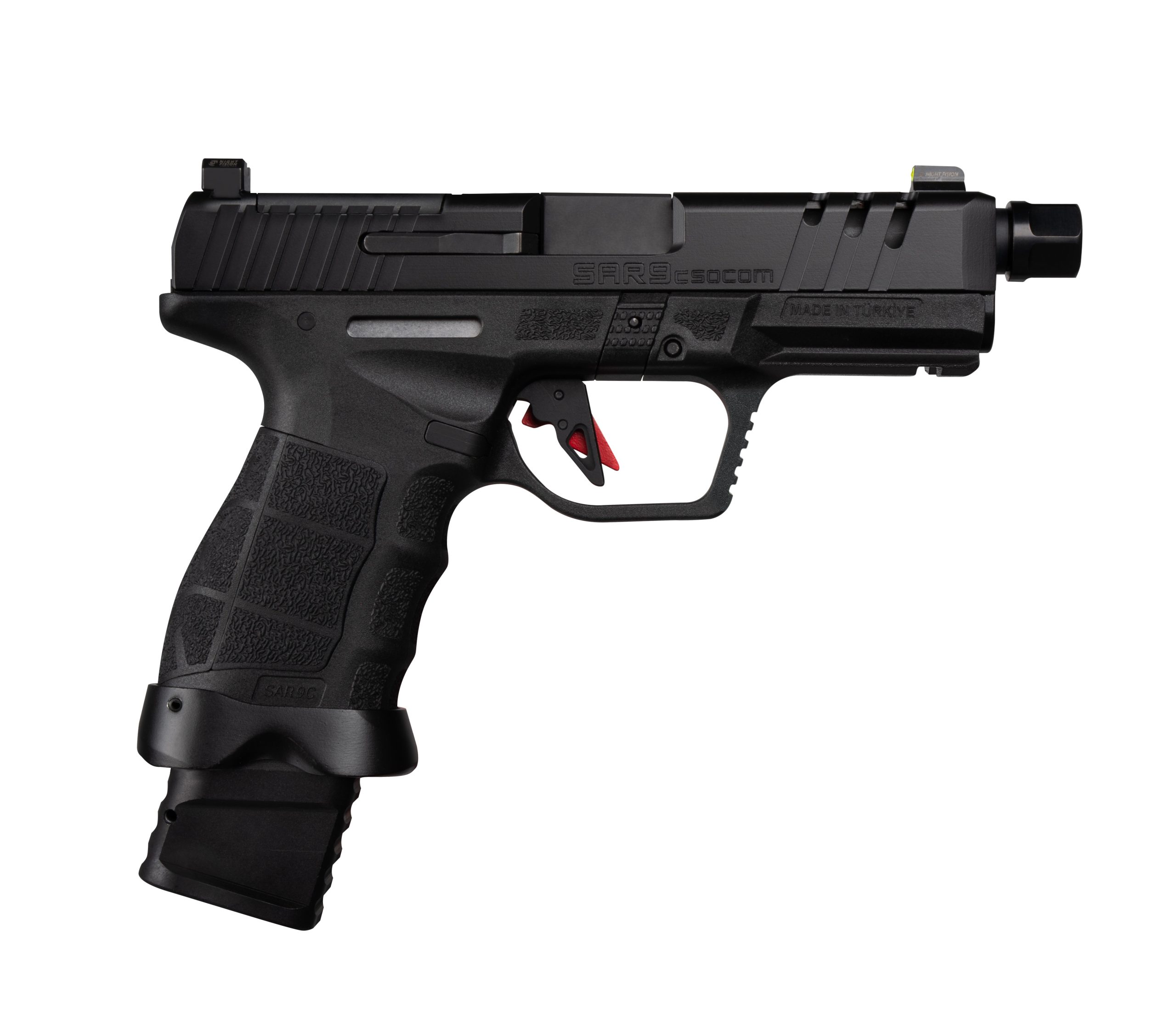 SAR9 SOCOM CPT 9MM BLK 4.5" TB